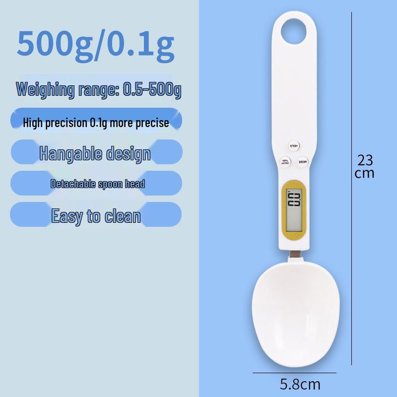

USB Rechargeable Mini Spoon Scale 0.1g - Perfect for Baby, Cat, Dog Food & Baking