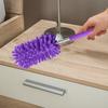 Chenille Duster with Retractable Stainless Steel Pole Washable Replaceable Head Multi-functional Home Office Car Desktop Cleaning Brush Microfiber