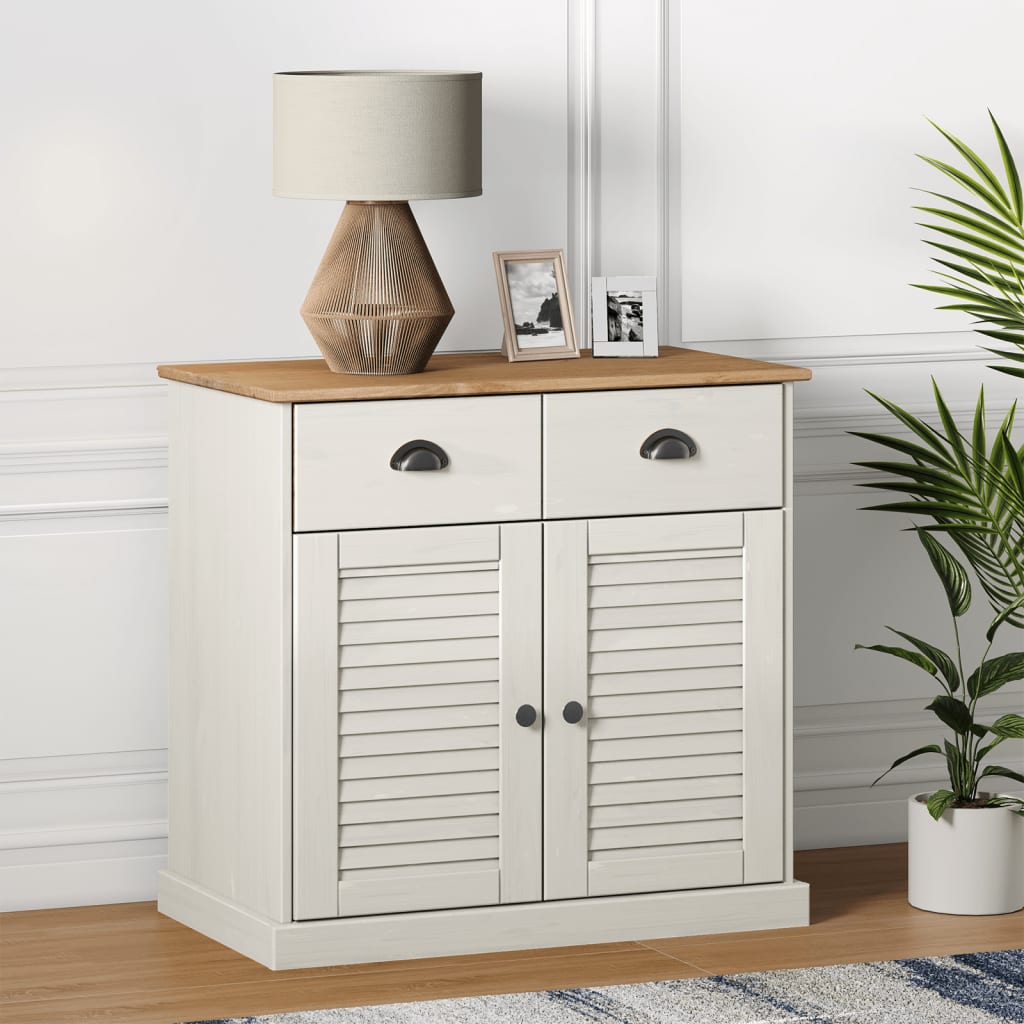 VIGO Sideboard with Drawers 78 x 40 x 75 cm Solid Pine Wood