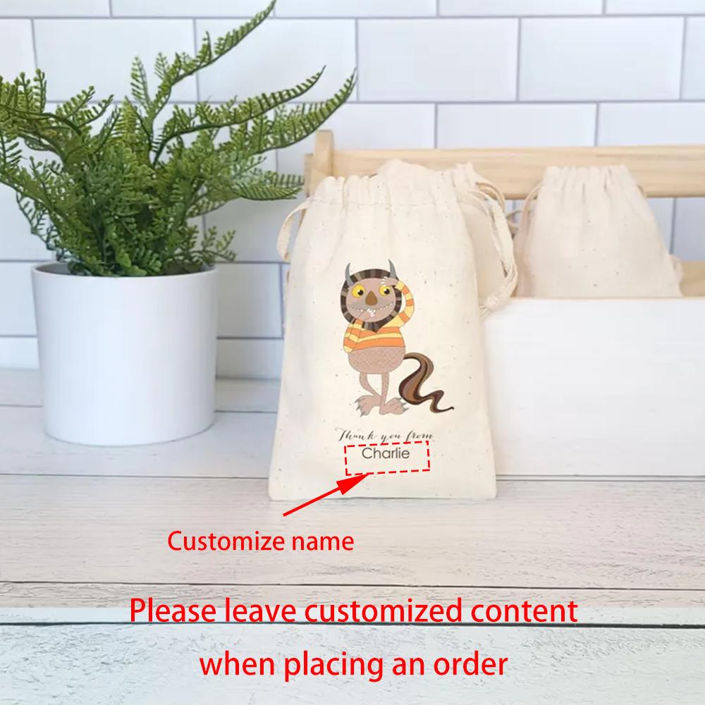 Custom Wild Monster Things Favor Bag Wild Rumpus Birthday Party Decor Kindergarten NewBorn Baby Shower Back To School Gift