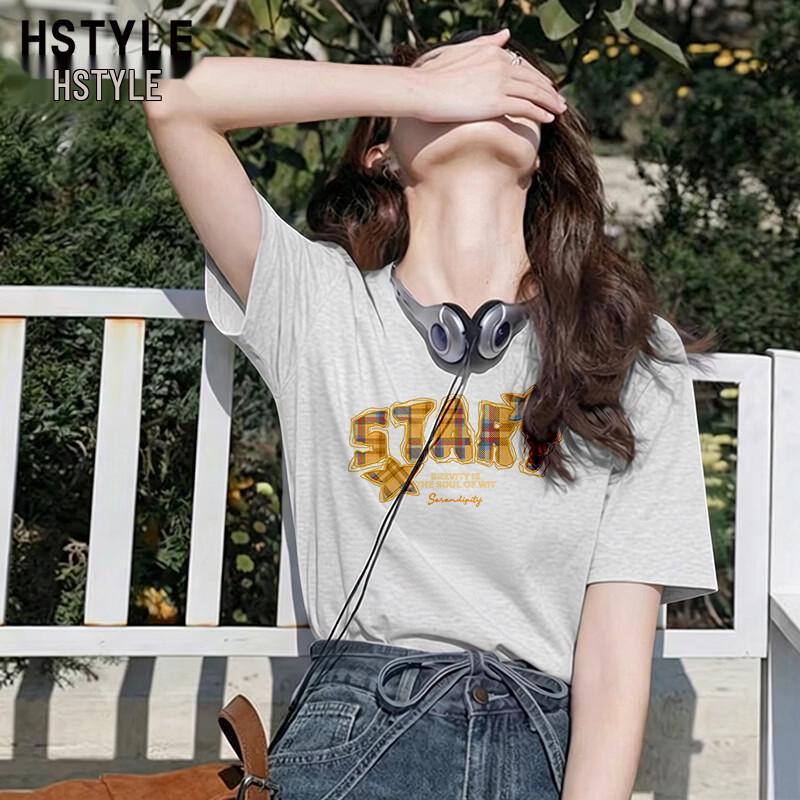 Handu Yishe Women's Pure Cotton Loose Short-Sleeve T-Shirt