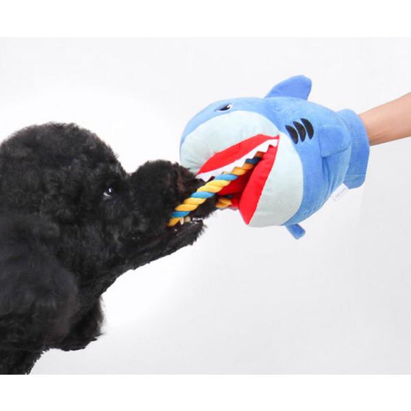 Dingdongpet jucărie remorcher pentru animale de companie 12 cm x 24 cm x 18 cm, rechin, 1 bucată