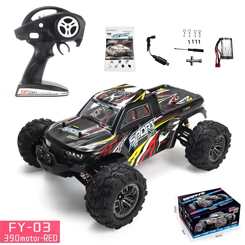 1:10 4WD Full Proportional RC Monster Truck, 45km/h High Speed 2.4G Off-Road Crawler with 7.4V Battery for Hobbyists