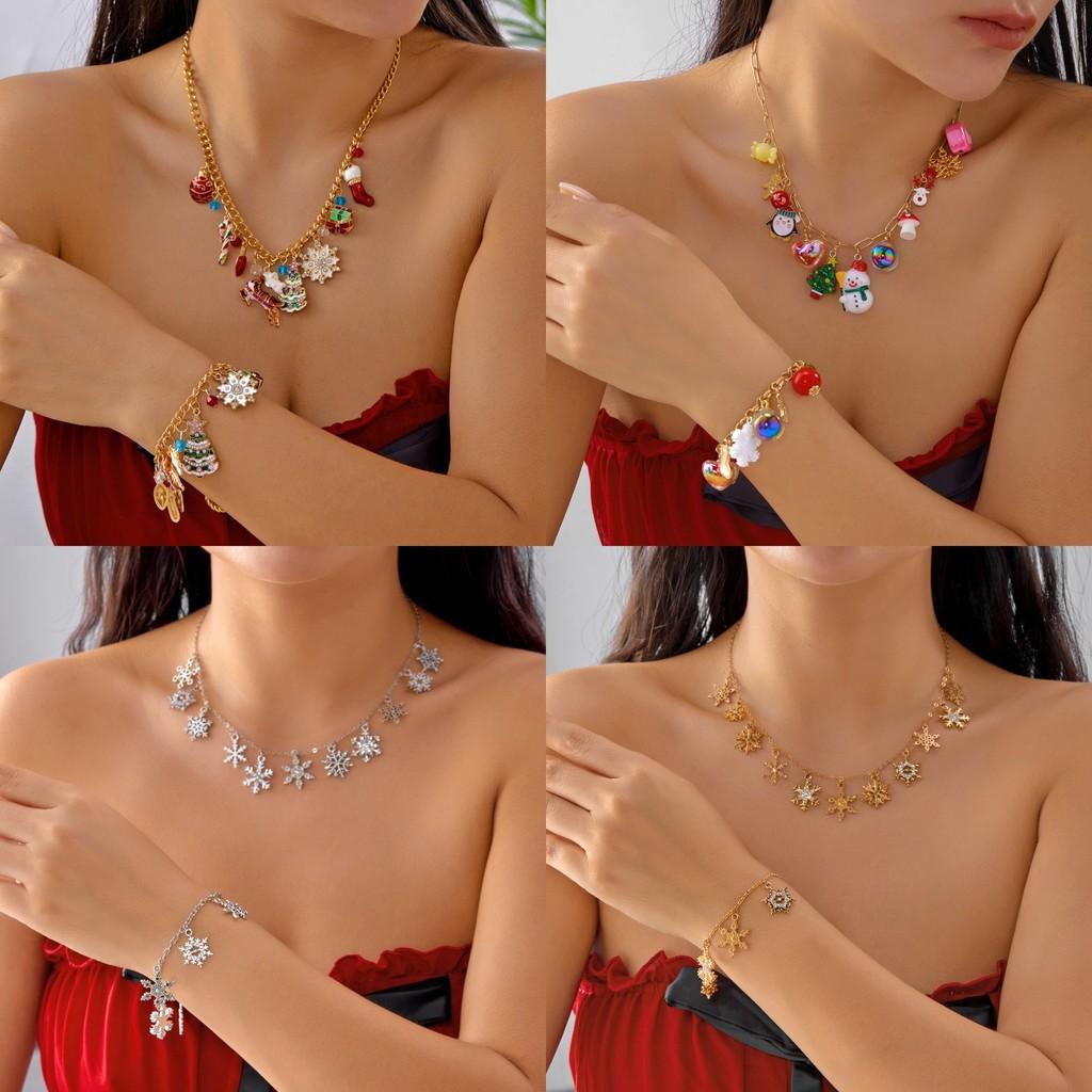 Festive Christmas Animal Jewelry Collection With Zinc Alloy Chains And Seasonal Charms For Men Women