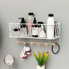 1Pcs Iron Wall Shelf Wall Mounted Storage Rack For Kitchen Bedroom Home Decor Bathroom Shelf Shampoo Storage Holder Wall Decor