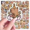 100Pcs/Set Cartoon Capybara Sticker Fun Diy Kid Toy Gift Decorative Decal Junk Journal Laptop Phone Luggage Bottle Waterproof