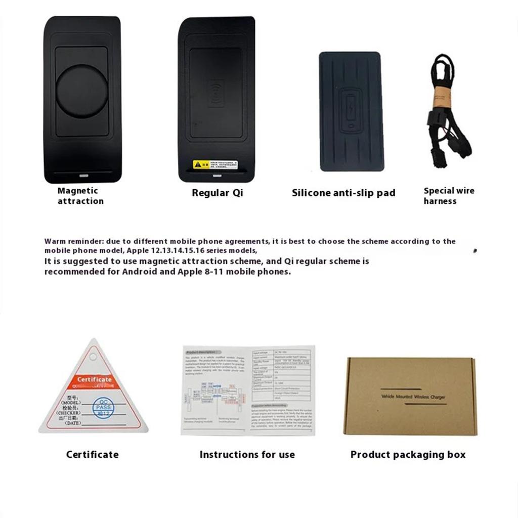The Latest For Nissan MAXIMA 2015-2023 Car center console phone charger fast wireless charger charging plate charging holder