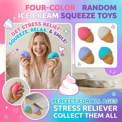 Ice Cream Shape Toy - Cute And Fun Ice Cream Designs Provide A Pleasant Sensory Experience For Stress Relief.12pcs(Random Color)