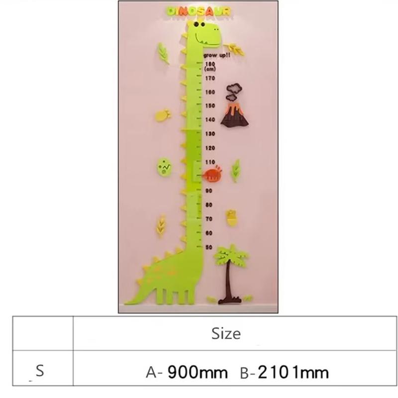 Cartoon Children's Height Measure Wall Sticker Cartoon Growth Chart Baby Room Wall Sticker Home Decoration Acrylic Wall Sticker