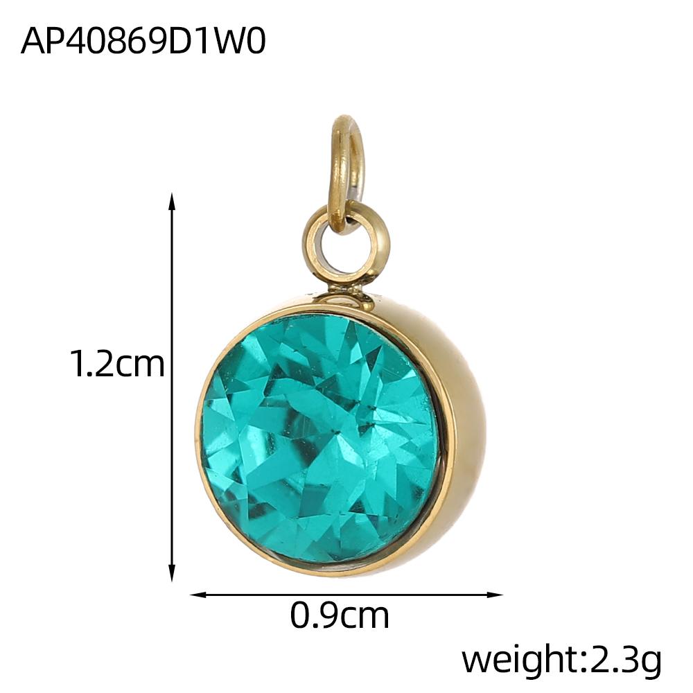 3PCS/LOT CARLIDANA Gold Plated Stainless Steel Charms, Moon Clover Heart Eye Zircon Pendants for Jewelry Making