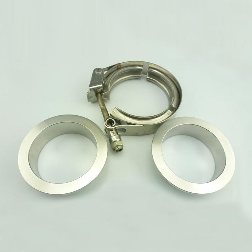 1.5"-5.0"' Stainless Steel Quick Release V-Band Clamp Flat Flange Metal Clench Nut for Car Turbo Exhaust Downpipes