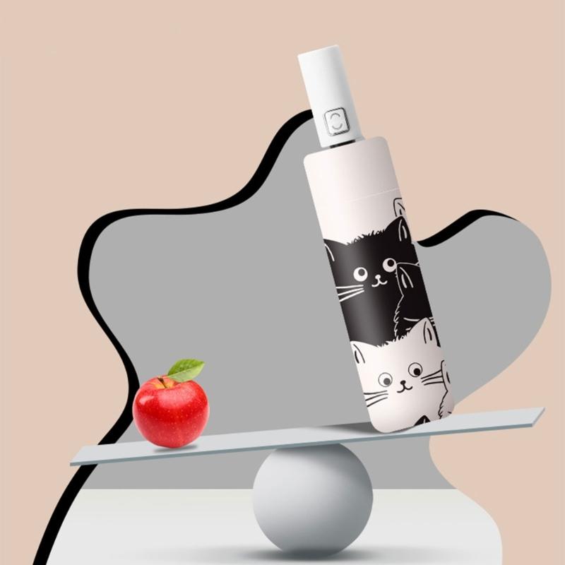 Portable 3 Fold Umbrella Sunshade Manual/Automatic Umbrella for Both Rain and Sun Umbrella Parasol Gift for Women Girls