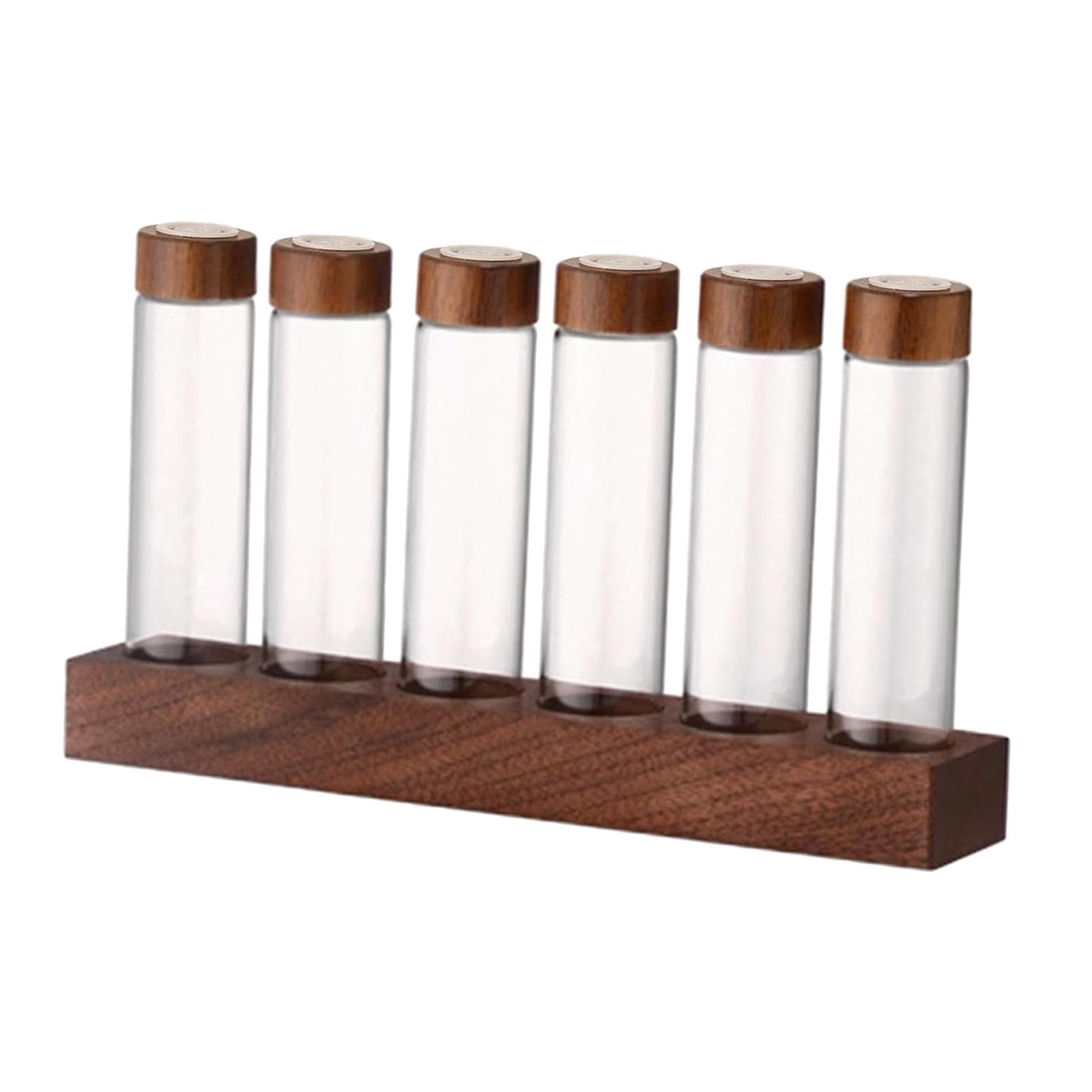 Coffee Beans Storage Containers Coffee Bean Storage Tubes Refillable with Display Rack Coffee Bean Test Tube for Kitchen Cafe