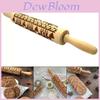 Premium Wood Christmas Elk Snowflake Rolling Pin For Baking Festive Cookies