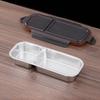 2Pcs Stainless Steel Snack Containers Leak-proof Sauce Box 700ml Divided Snack Food