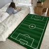 Soccer Field Pattern Door Mat Floor Mat Soft Thickened Absorbent Non-Slip Bedroom Living Room Door Mat Home Decor Flannel Rugs