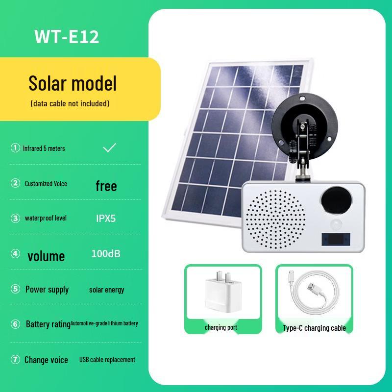 Outdoor Solar Voice Safety Alarm