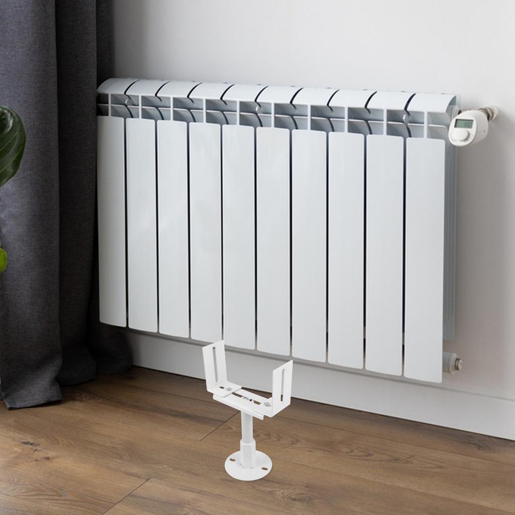 Steel Radiator Floor Bracket Height Adjustable Support Stand 5.12-7.09 Inch Floor Mounting Radiator Stand Adjustable Vertical