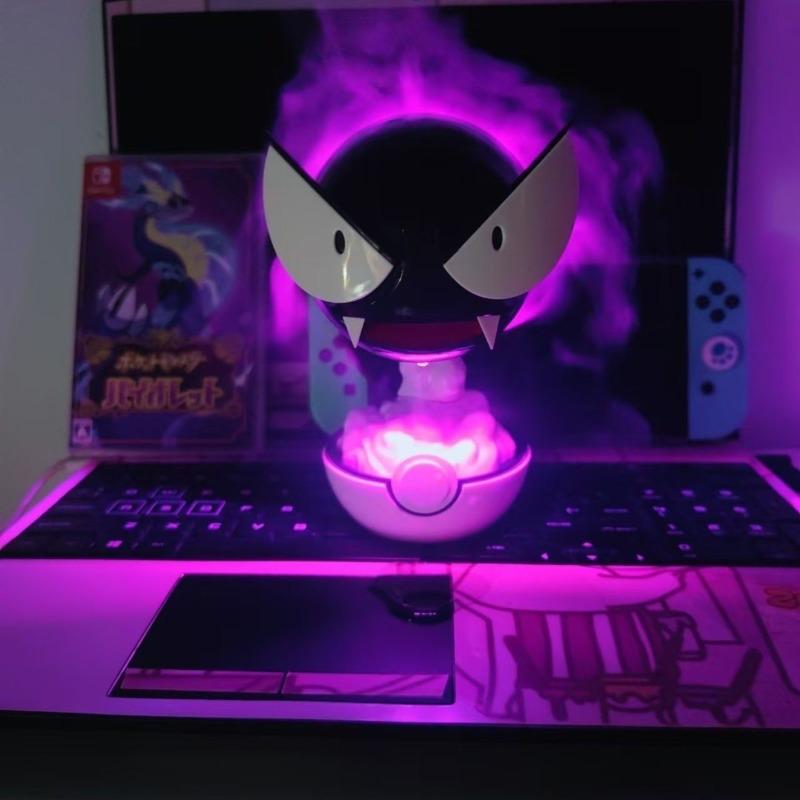 Gastly Humidifier USB Charging, Air Moisturizer Spray with Night Light for Home Desktop Decoration Gift