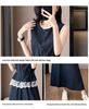 Lace Patchwork Denim Vest & A-line Skirt Set – Chic Two-Piece Outerwear
