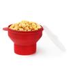 Modern Eco-Friendly Microwave Popcorn Popper Maker Foldable Silicone Bowl Big Capacity Lid Polished DIY Collapsible Home Use