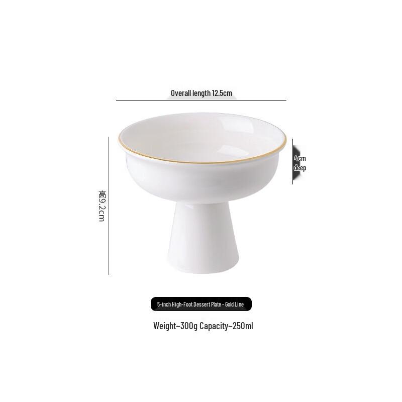 Zen-Inspired Gold Rim Dessert Plate