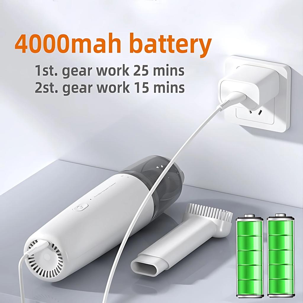 Powerful Handheld Car Vacuum Cleaner Rechargeable Cordless Mini Portable Auto Dust Buster For Home Office Car Cleaning