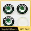 Car Sticker 2025 Hot 4Pcs 56mm Wheel Center Caps Aluminum Domed Sticker Alloy Badge For Skoda Rapid Octavia A5 RS Kodiaq Fabia A