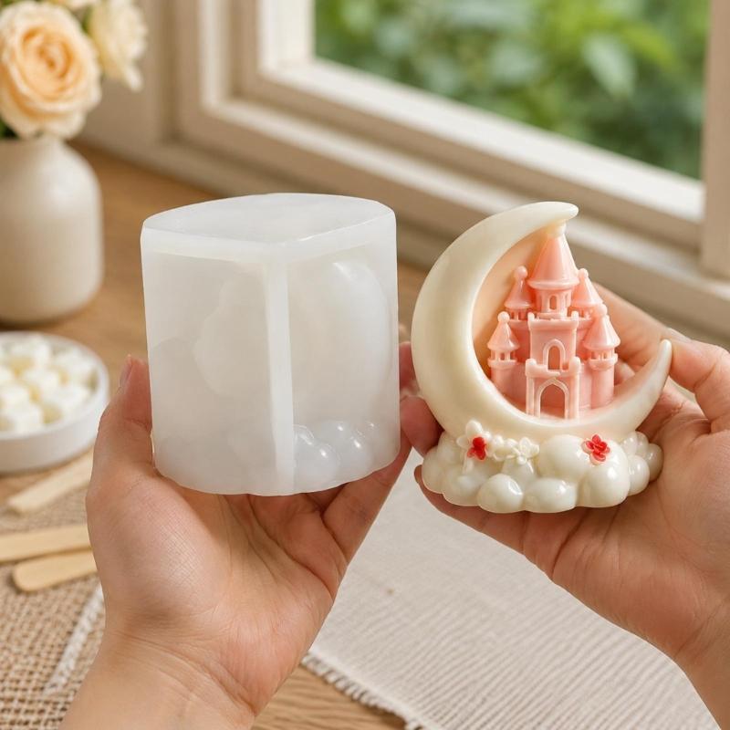 Flexible Moon-Themed Casting Mould for Candle Projects and Decorative Castings That Bends During Post-Casting Release