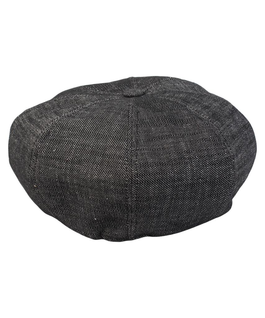 Yunibeosyeolkemiseuteuli Overfit Logo Black Newsboy Cap