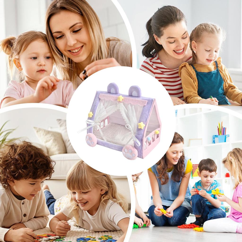 Cute Doll tent Bed Accessories Cotton Doll Baby Creative Doll Storage Toys Desktop Ornaments Plush Dolls Bed