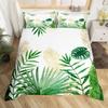 Dark Green Boho Duvet Cover Tropical Botanical Bedding Set Abstract Mid Century Palm Leaf Comforter Covers Plant Home Room Decor