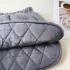 Girls' Autumn/Winter Trendy Dog Print Padded Vest & Skirt Two-Piece Set