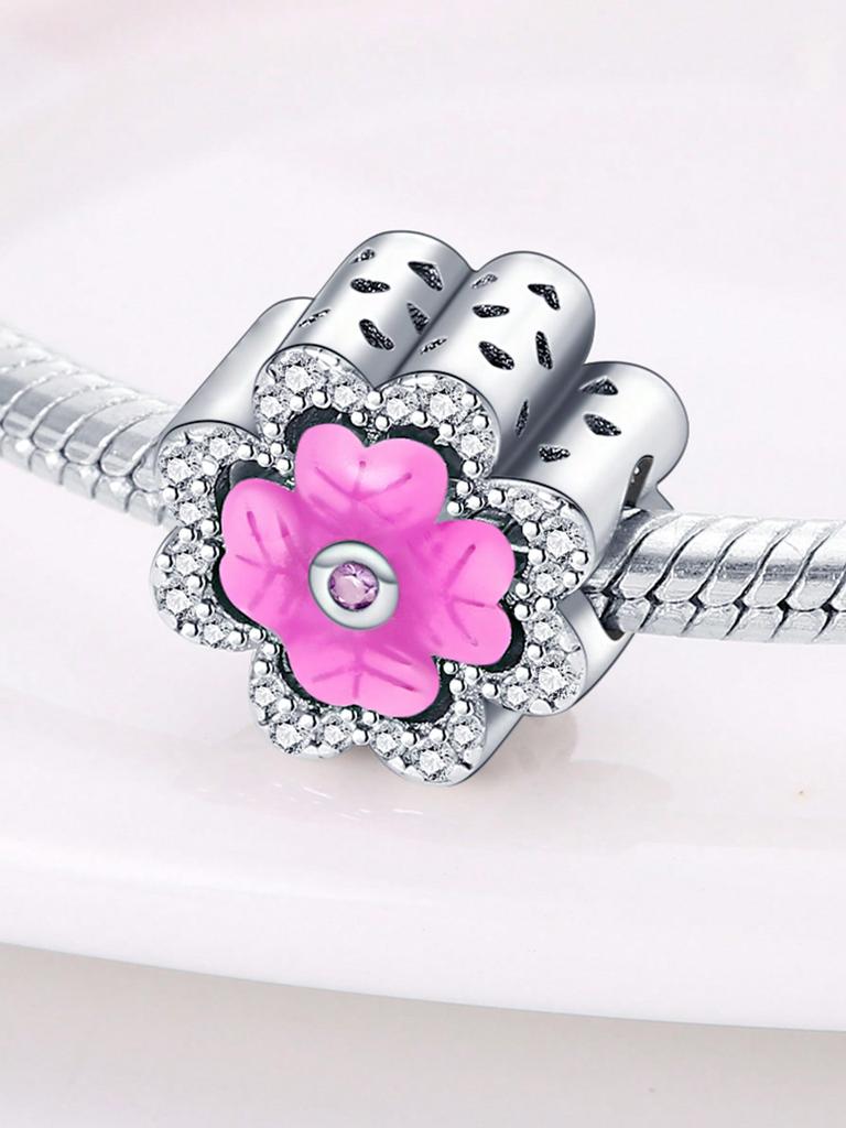 Frühlingsblumen Kleeblatt Perlen Anhänger Kupferbeschichtet Passende Anhänger Kupferoriginal Armband Für Schmuckherstellung DIY Anhänger