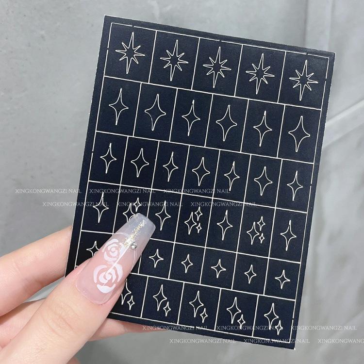 

Винтажные наклейки для аэрографии ногтей - Двойного назначения шаблон для французских линий улыбки