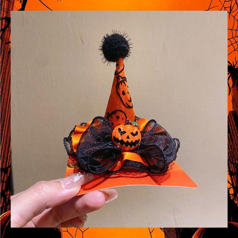 Halloween Headwear, Witch Hat, Hair Clip Party, Pumpkin Headwear, Girls' Fun and Funny Hair Accessories
