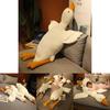 Huge 19.7/35.4/51.2in White Goose Plush Sleeping Toy Cushion For Kids