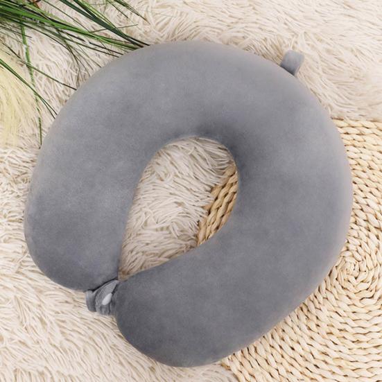 U Shaped Neck Pillow, Solid Color Travel Pillow, Breathable Neck Support Pillow, Portable Headrest for Travel Office Home Planes Trains Self-Driving