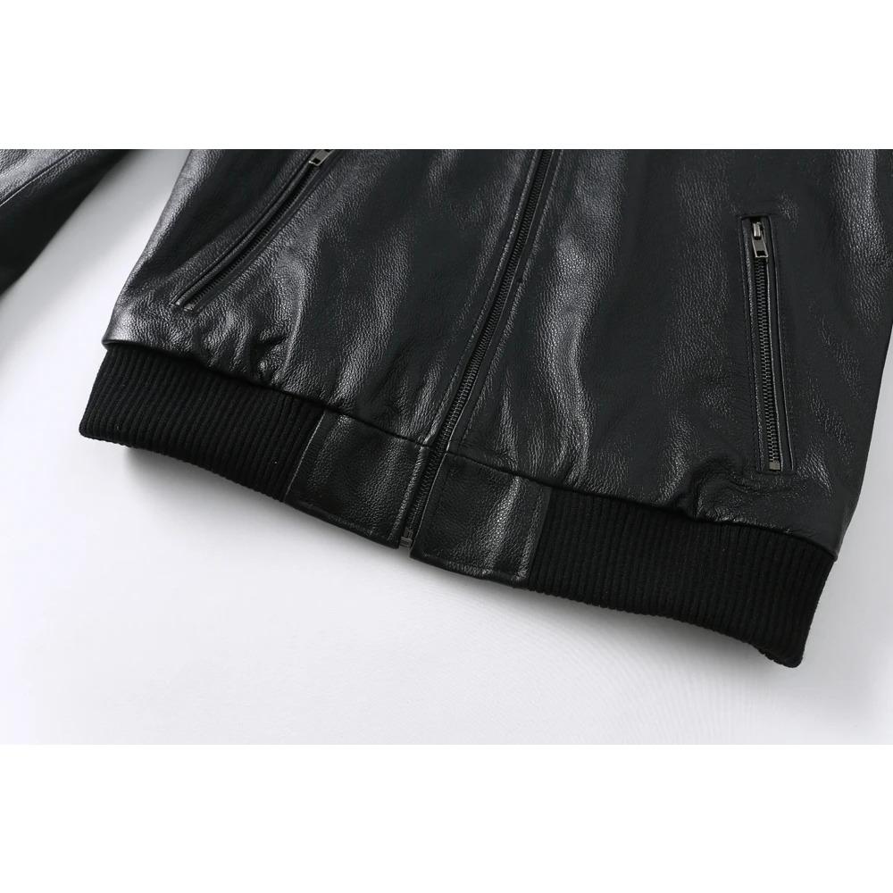 Chinese Size Genuine Leather Jacket Men Real Leather Jacket 100% Cowhide Slim Fit  Male Coat Skin Clothing Spring Autumn