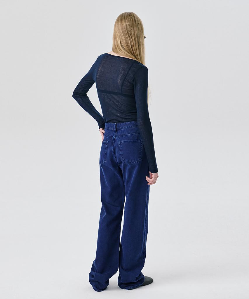 WNDERKAMMER Straight Leg Denim Pants_Navy