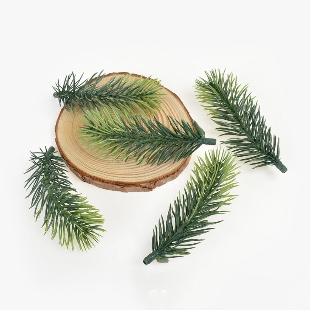 DIY Simulation Pine Needles Green Leaves Christmas Tree Artificial Pine Branch Garland Accessory Plastic Fake Cypress Leaves