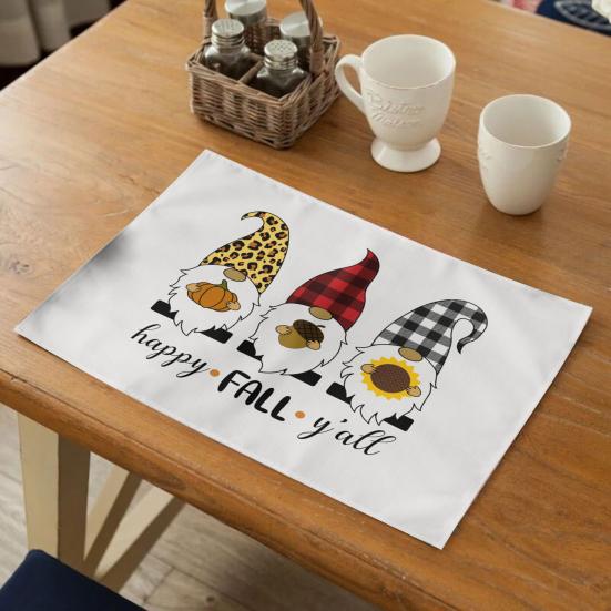 

Dining Table Mat Non-slip Decorative Eco-friendly Pumpkin Pattern Restaurant Home Insulation Pad for Household