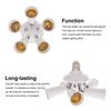 E27 Splitter 220V 3A Lampe Pære Sokkel Konverter Lysadapter Forbedring Plast Bærbar Holder Lagertilbehør