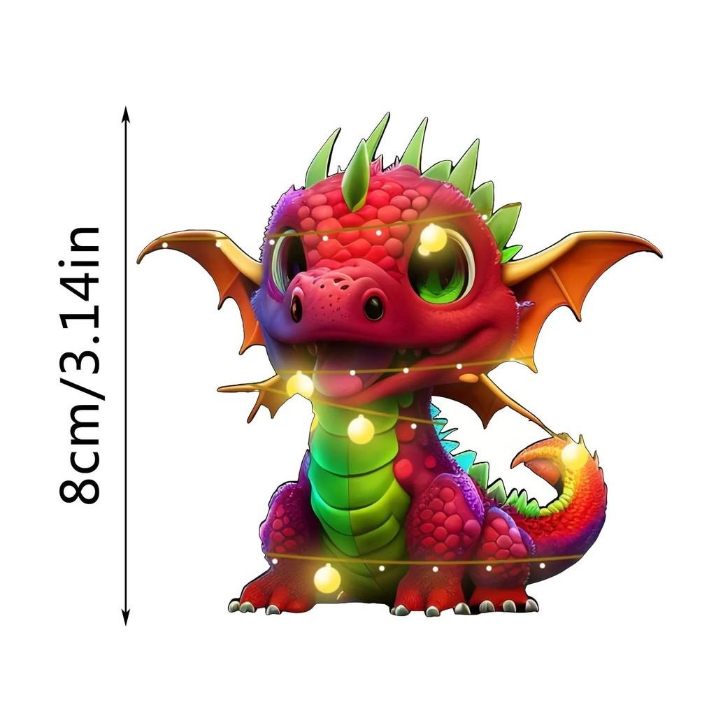 Acrylic Dragon Whimsical Baby Christmas Hanging Decor For Charming Holiday Atmosphere