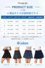 [MORGEN SKY] Denim Skirt Skort A-line Mini Skirt with Inner Shorts, Stretch, Soft NZQ2183 (M, Indigo)