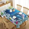 Dolphin Fish Underwater Animal Table Cloth Square Tablecloth Anti Wrinkle Table Cover for Dining Kitchen Parties Indoor Outdoor