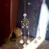 1 Star and Moon Gold Crystal Pendant Sun Catcher - Garden Decoration, Colorful Crystal Festival Decoration Pendant