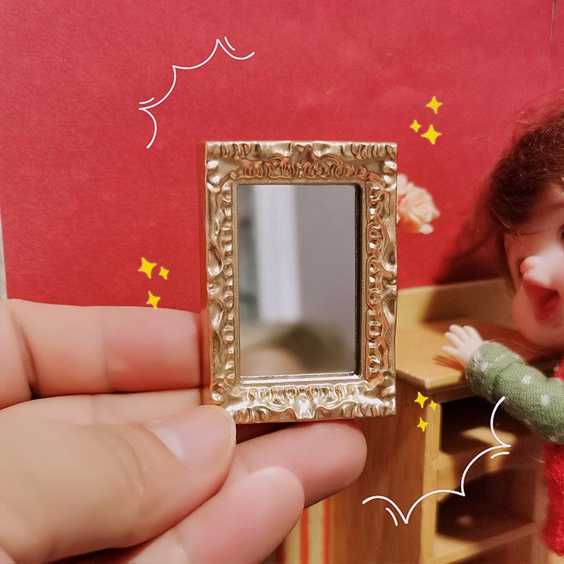 Miniature Dollhouse Makeup Long Mirror Accessory B192
