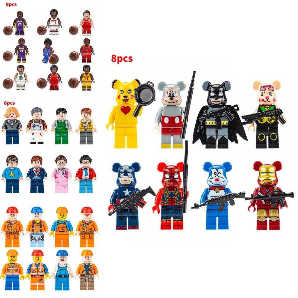 City Professional Engineer And Firefighter Mini Figures Building Block Set For Kids
