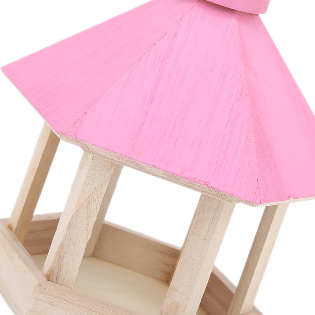 Holz Vogelhaus Handgemacht Outdoor Fütterer für Papageien Vogelhaus Futterspender mit Dach